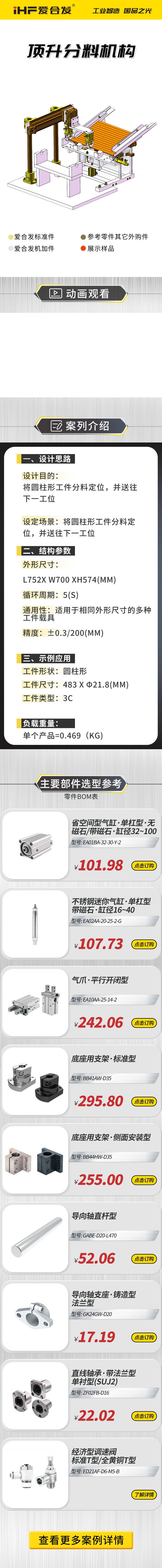 愛(ài)合發(fā)：案例介紹，頂升分料機(jī)構(gòu)！